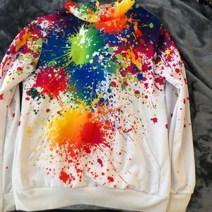 Paint Spatter Hoodie- Worn a little